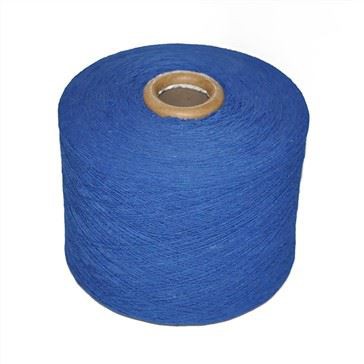 Ne5s Blue Open End Polyester Blended Cotton Mop Yarn In Roll Wrap