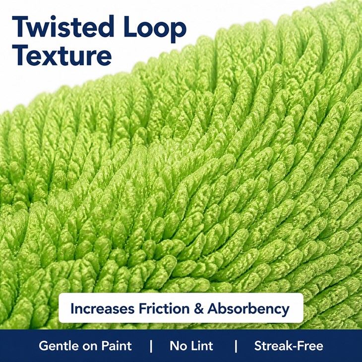 Super Absorbent 1200gsm twisted Loop Microfiber Car suppliers