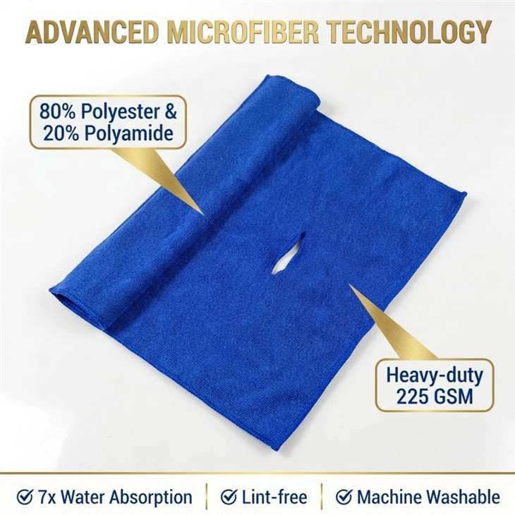50x70cm 225GSM Microfiber Cleaning Towel With Hole For Floor Mop Trapero De Microfibra Highly Absorbent Rag