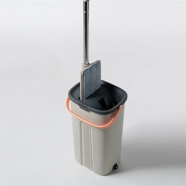 Microfiber Scraping Flat Mop And Bucket Set Wet And Dry Home Floor Cleaning Mop Set
